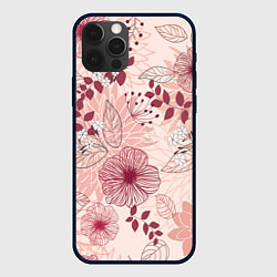 Чехол для iPhone 12 Pro Max Floral pattern, цвет: 3D-черный