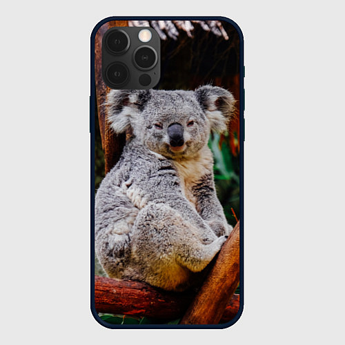 Чехол iPhone 12 Pro Max Очень уставшая коала / 3D-Черный – фото 1