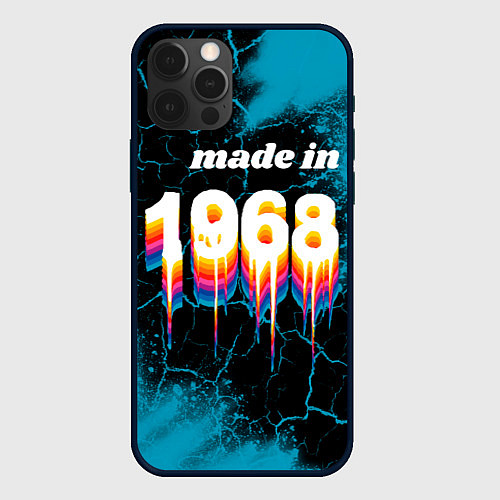 Чехол iPhone 12 Pro Max Made in 1968: liquid art / 3D-Черный – фото 1