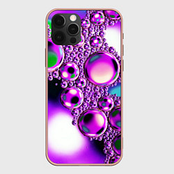 Чехол iPhone 12 Pro Max Фиолетовые пузыри