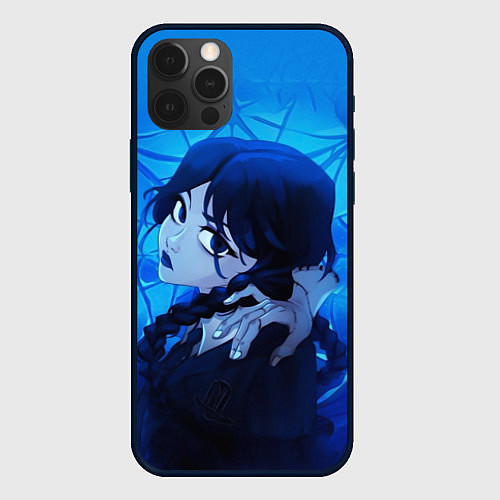 Чехол iPhone 12 Pro Max Вещь и Уэнсдэй / 3D-Черный – фото 1