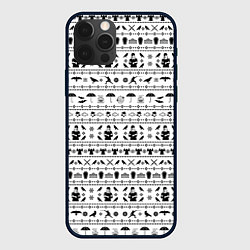 Чехол iPhone 12 Pro Max Black pattern Wednesday Addams