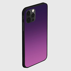 Чехол для iPhone 12 Pro Max Пурпурный-лиловый градиент, цвет: 3D-черный — фото 2