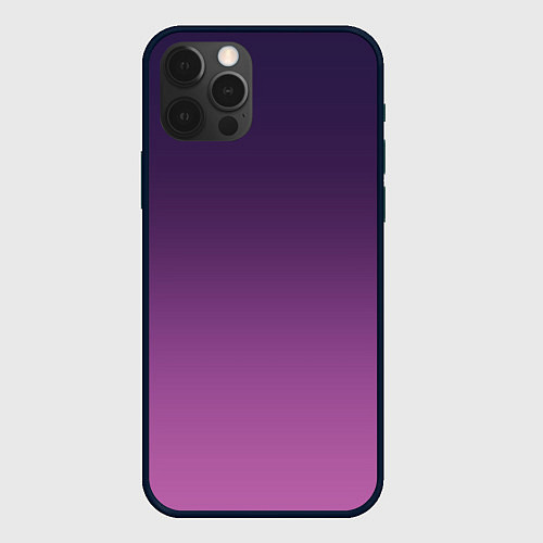 Чехол iPhone 12 Pro Max Пурпурный-лиловый градиент / 3D-Черный – фото 1