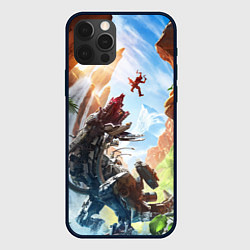 Чехол iPhone 12 Pro Max Битва с машиной Horizon call of the mountain
