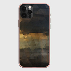 Чехол для iPhone 12 Pro Max Природное отражение в стеклянной абстракции, цвет: 3D-светло-розовый