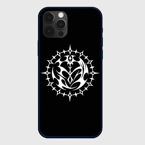 Чехол iPhone 12 Pro Max Сердца пандоры - узор часов / 3D-Черный – фото 1