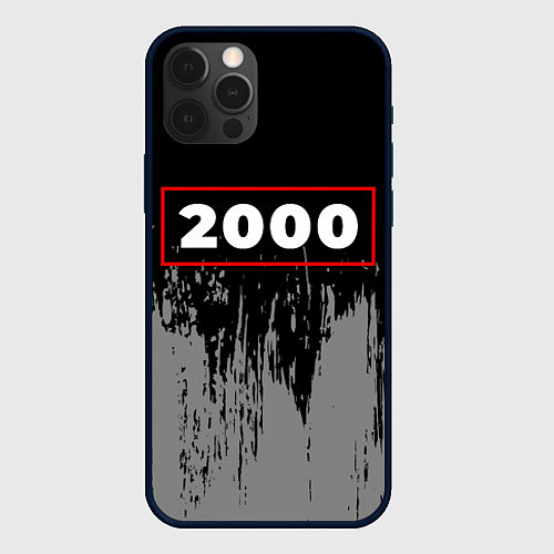 Чехол iPhone 12 Pro Max 2000 - в красной рамке на темном / 3D-Черный – фото 1