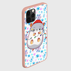 Чехол для iPhone 12 Pro Max Хомячок с гирнядой, цвет: 3D-светло-розовый — фото 2