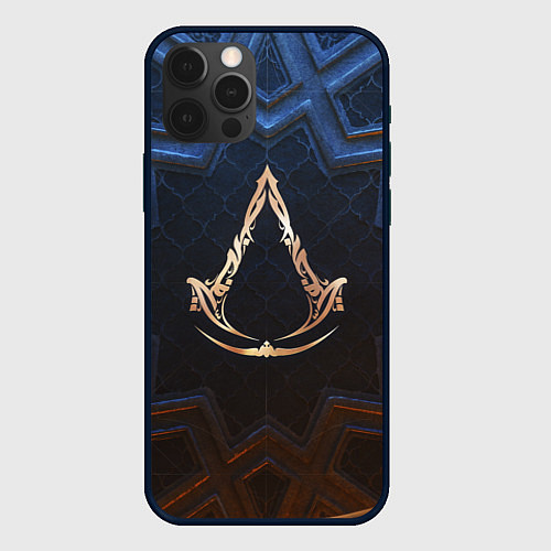 Чехол iPhone 12 Pro Max Знак братства ассасинов / 3D-Черный – фото 1