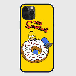 Чехол iPhone 12 Pro Max Гомер Симпсон ест пончик