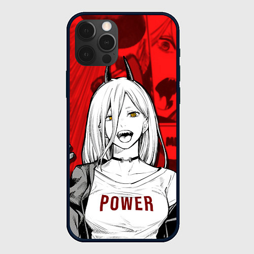 Чехол iPhone 12 Pro Max Chainsaw Man: Power / 3D-Черный – фото 1