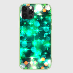 Чехол для iPhone 12 Pro Max Космический принт и звездное сияние вселенной, цвет: 3D-салатовый