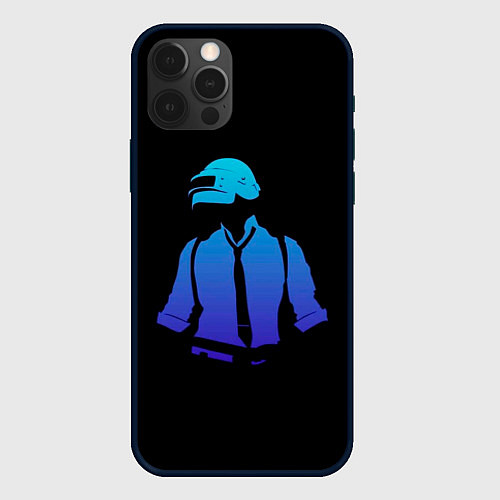Чехол iPhone 12 Pro Max ПАБГ воин / 3D-Черный – фото 1