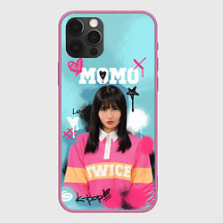 Чехол для iPhone 12 Pro Max K - pop Momo, цвет: 3D-малиновый