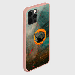 Чехол для iPhone 12 Pro Max Светло-зелёный и оранжевый туман и краски, цвет: 3D-светло-розовый — фото 2