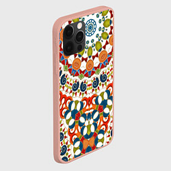 Чехол для iPhone 12 Pro Max Разноцветный этнический орнамент, цвет: 3D-светло-розовый — фото 2