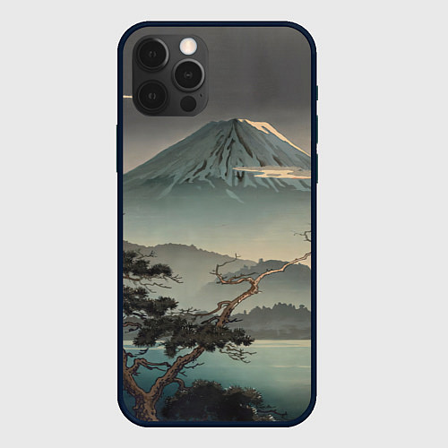 Чехол iPhone 12 Pro Max Великий вулкан Фудзияма / 3D-Черный – фото 1
