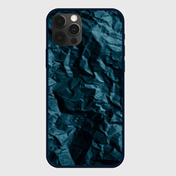 Чехол для iPhone 12 Pro Max Абстрактные тёмно-синяя каменная текстура, цвет: 3D-черный
