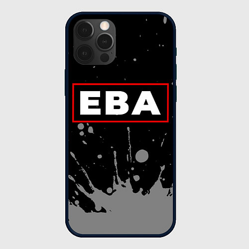 Чехол iPhone 12 Pro Max Ева - в красной рамке на темном / 3D-Черный – фото 1