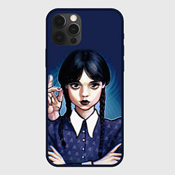 Чехол iPhone 12 Pro Max Дочь Аддамсов - Уэнсдэй с рукой