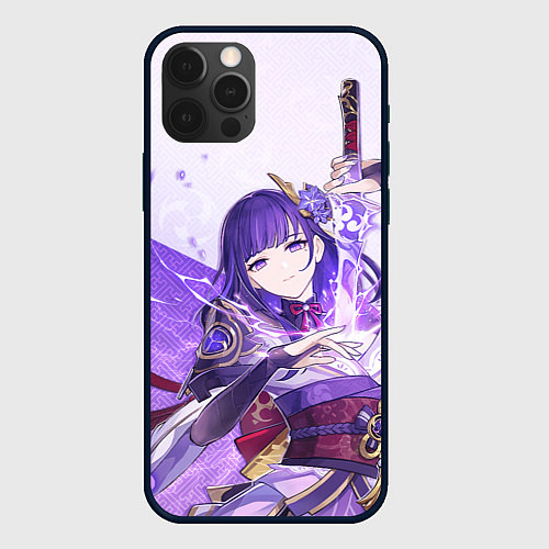 Чехол iPhone 12 Pro Max Raiden Shogun Reign of Serenity / 3D-Черный – фото 1