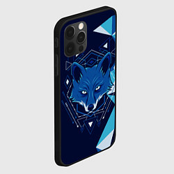 Чехол для iPhone 12 Pro Max Голова синей лисы, цвет: 3D-черный — фото 2