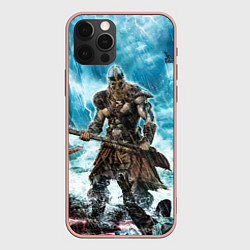 Чехол для iPhone 12 Pro Max Викинг с секирой, цвет: 3D-светло-розовый
