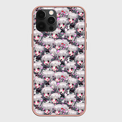 Чехол для iPhone 12 Pro Max Любовь и ахегао, цвет: 3D-светло-розовый