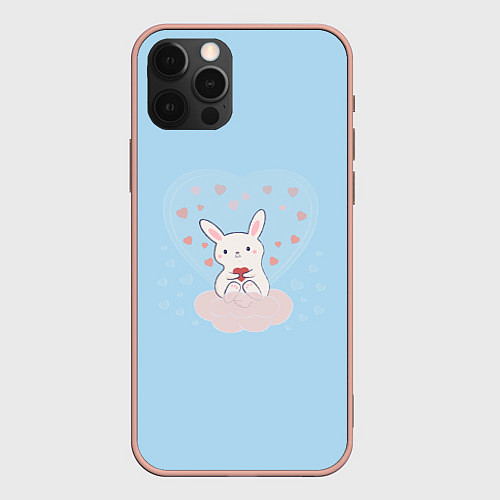 Чехол iPhone 12 Pro Max Всех люблю / 3D-Светло-розовый – фото 1
