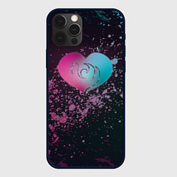 Чехол для iPhone 12 Pro Max Микс сердец, цвет: 3D-черный