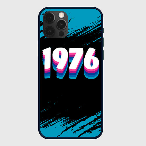 Чехол iPhone 12 Pro Max Made in 1976: vintage art / 3D-Черный – фото 1
