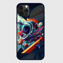 Чехол iPhone 12 Pro Max Космос в стиле кубизма