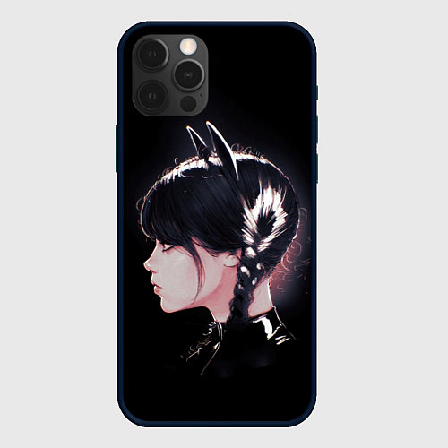 Чехол iPhone 12 Pro Max Wednesday - Wednesday Addams / 3D-Черный – фото 1