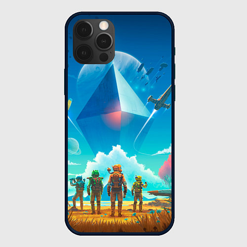 Чехол iPhone 12 Pro Max No Mans Sky / 3D-Черный – фото 1