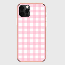 Чехол iPhone 12 Pro Max Pink grid