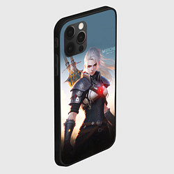 Чехол для iPhone 12 Pro Max The Witcher girl art, цвет: 3D-черный — фото 2