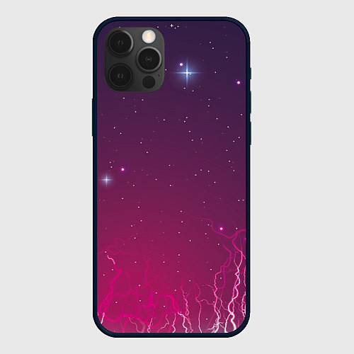 Чехол iPhone 12 Pro Max Космическая аномалия / 3D-Черный – фото 1