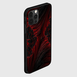 Чехол для iPhone 12 Pro Max Красно - черные текстуры, цвет: 3D-черный — фото 2