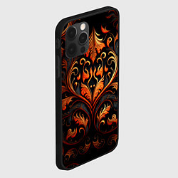 Чехол для iPhone 12 Pro Max Огненные узоры, цвет: 3D-черный — фото 2