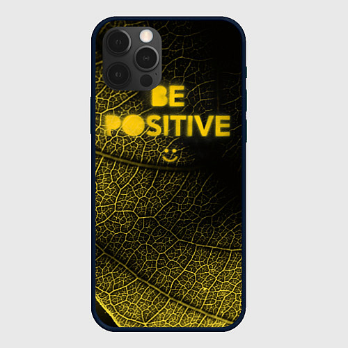 Чехол iPhone 12 Pro Max Be positive / 3D-Черный – фото 1