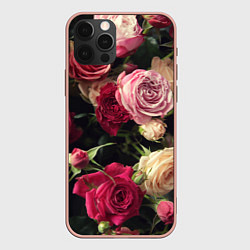Чехол iPhone 12 Pro Max Нежные кустовые розы