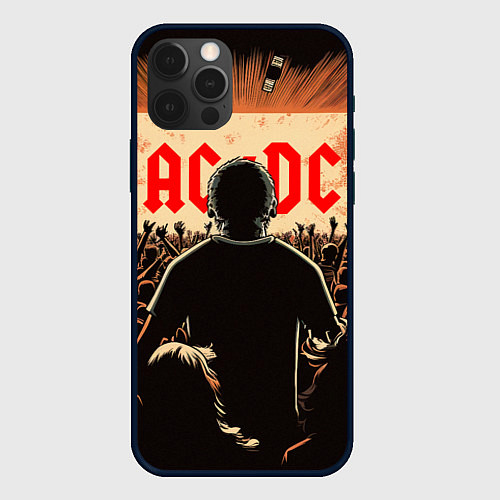 Чехол iPhone 12 Pro Max На рок концерте / 3D-Черный – фото 1