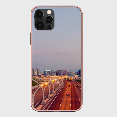 Чехол iPhone 12 Pro Max Санкт-Петербург: Васильевский остров / 3D-Светло-розовый – фото 1