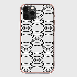 Чехол для iPhone 12 Pro Max Восьмерка паттерн, цвет: 3D-светло-розовый