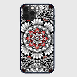 Чехол iPhone 12 Pro Max Мандала: цветочный узор