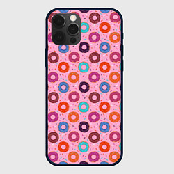 Чехол для iPhone 12 Pro Max Вкусные пончики, цвет: 3D-черный