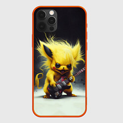 Чехол для iPhone 12 Pro Max Rocker Pikachu, цвет: 3D-красный
