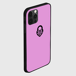 Чехол для iPhone 12 Pro Max Замочек к ключику розовый, цвет: 3D-черный — фото 2