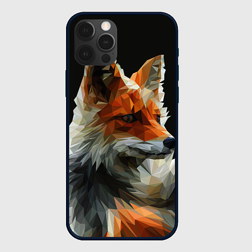 Чехол iPhone 12 Pro Max Шикарная лиса / 3D-Черный – фото 1